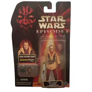 Star Wars Episode I Ric Olié Action Figure CommTech‎ Chip Hasbro 1998 New